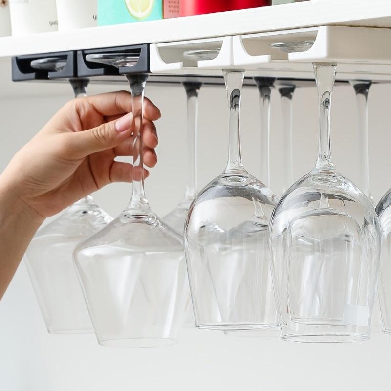 Wine Cup Hanging Rack Glass Holder Under Shelf No Drill
