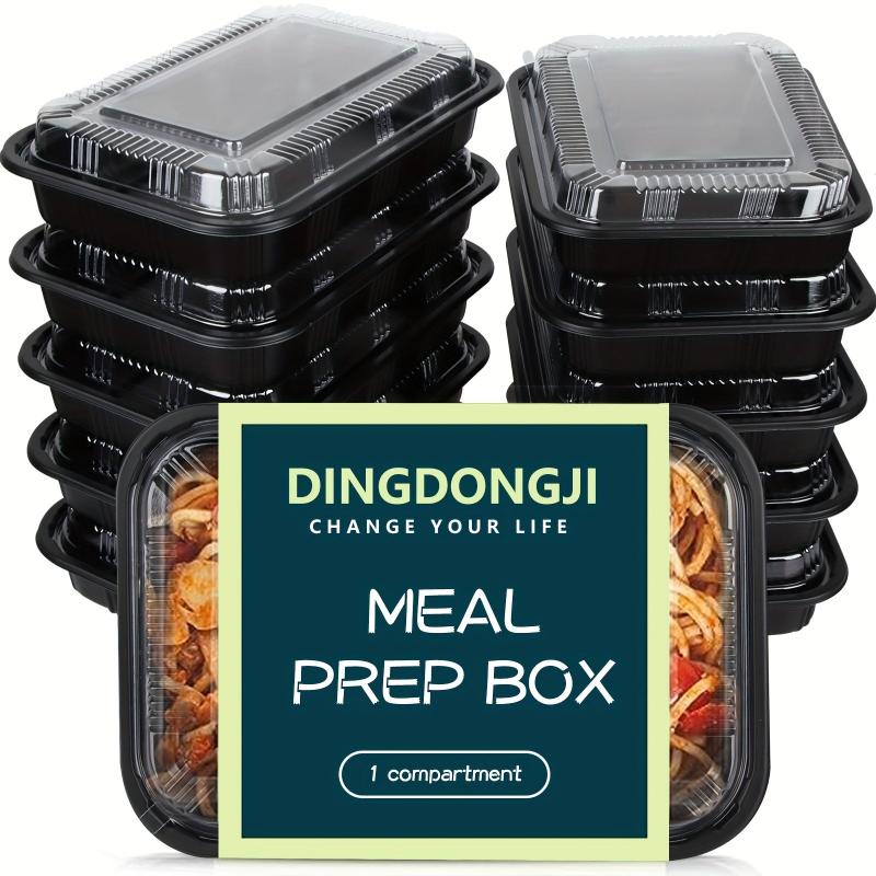 10-Pack DingDongJi 1 Grid Meal Prep Container Lunch Box Microwave Safe Leakproof