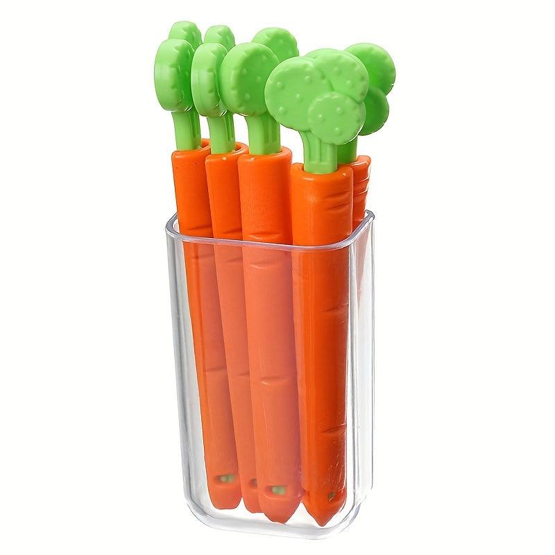 5pcs Cartoon Carrot Sealing Clip Milk Powder Snack Clip