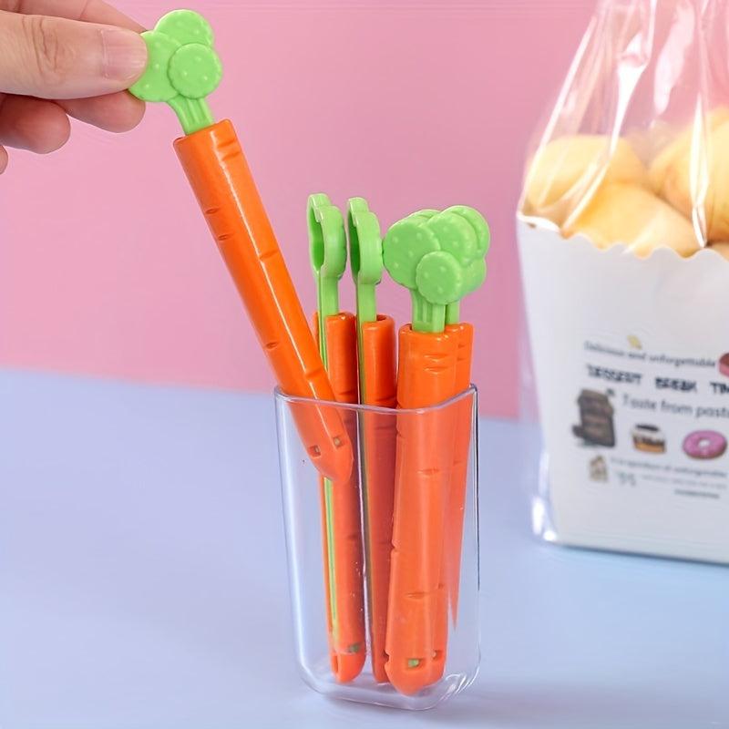 5pcs Cartoon Carrot Sealing Clip Milk Powder Snack Clip