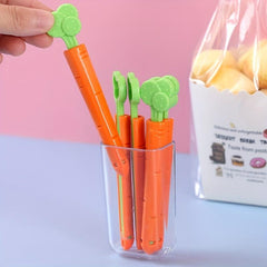 5pcs Cartoon Carrot Sealing Clip Milk Powder Snack Clip