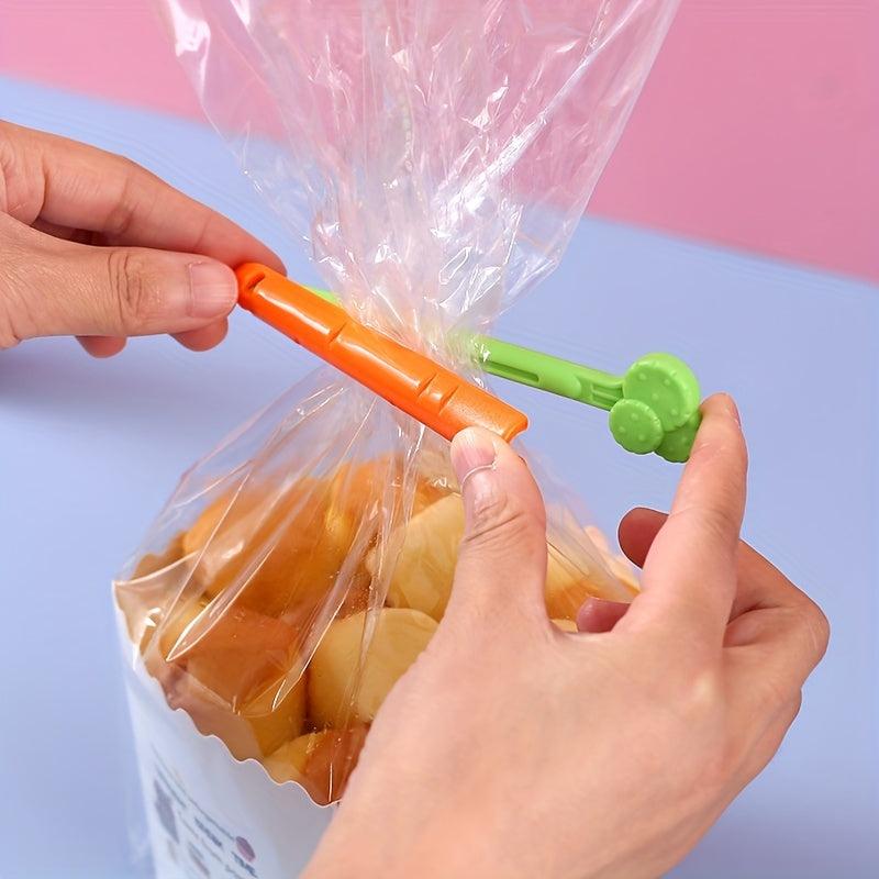 5pcs Cartoon Carrot Sealing Clip Milk Powder Snack Clip