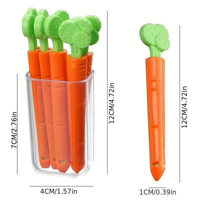 5pcs Cartoon Carrot Sealing Clip Milk Powder Snack Clip