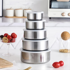 5pcs Stainless Steel Food Storage Box Lunch Box