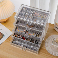 5 Layer Large Capacity Transparent Jewelry Box Organizer Drawer