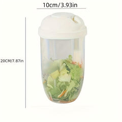 Portable Breakfast Cup Cereal Nut Yogurt Salad Container with Fork