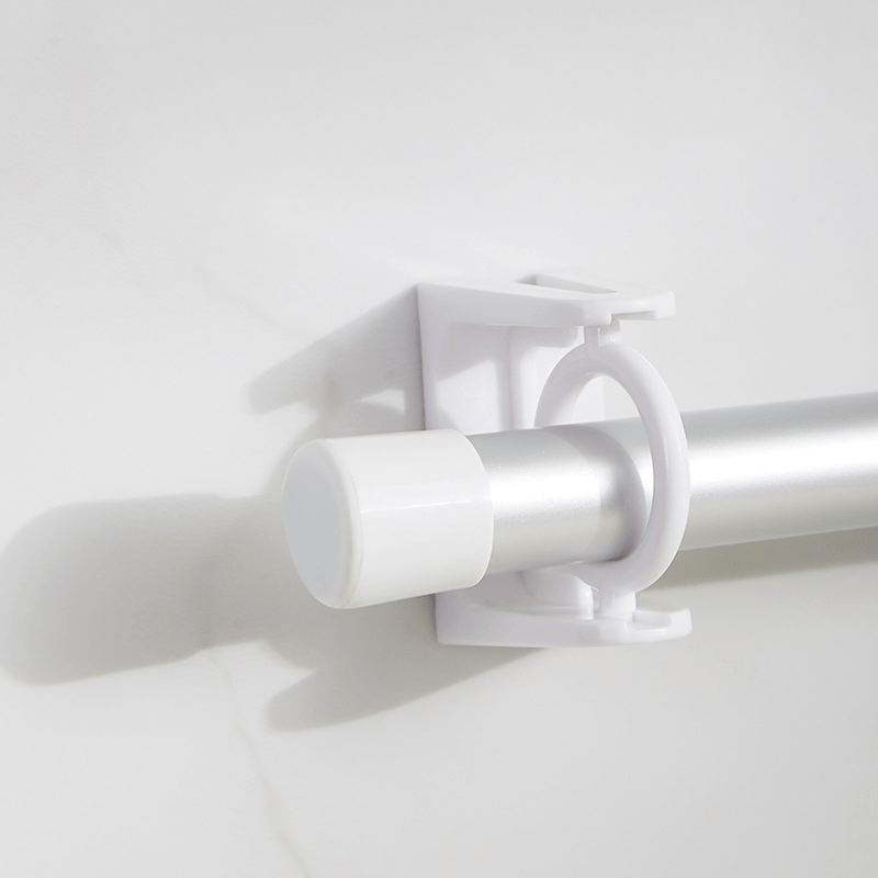 Adjustable Self Adhesive Curtain Rod Holder Clamp Hooks