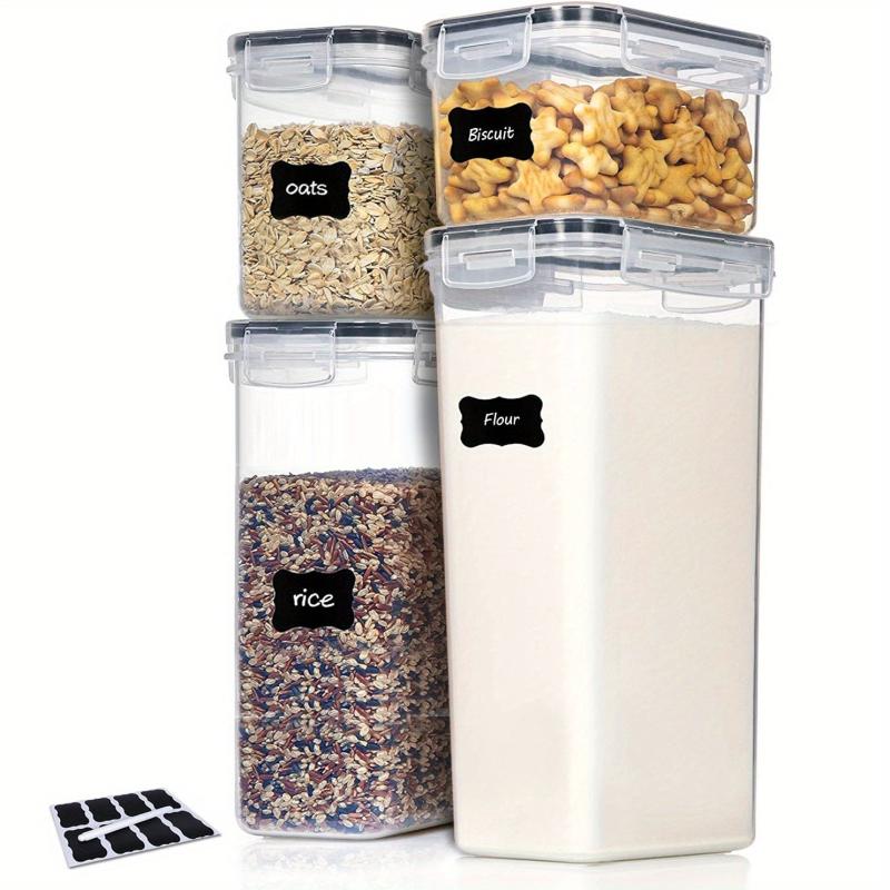 8Pcs Airtight Food Storage Containers BPA-Free Kitchen Pantry Organiza
