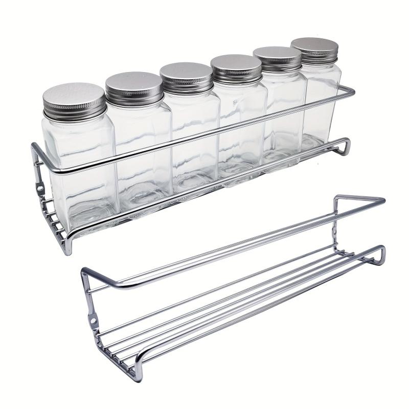 2pcs Metal Spice Rack Wall Storage Household Seasoning Rack