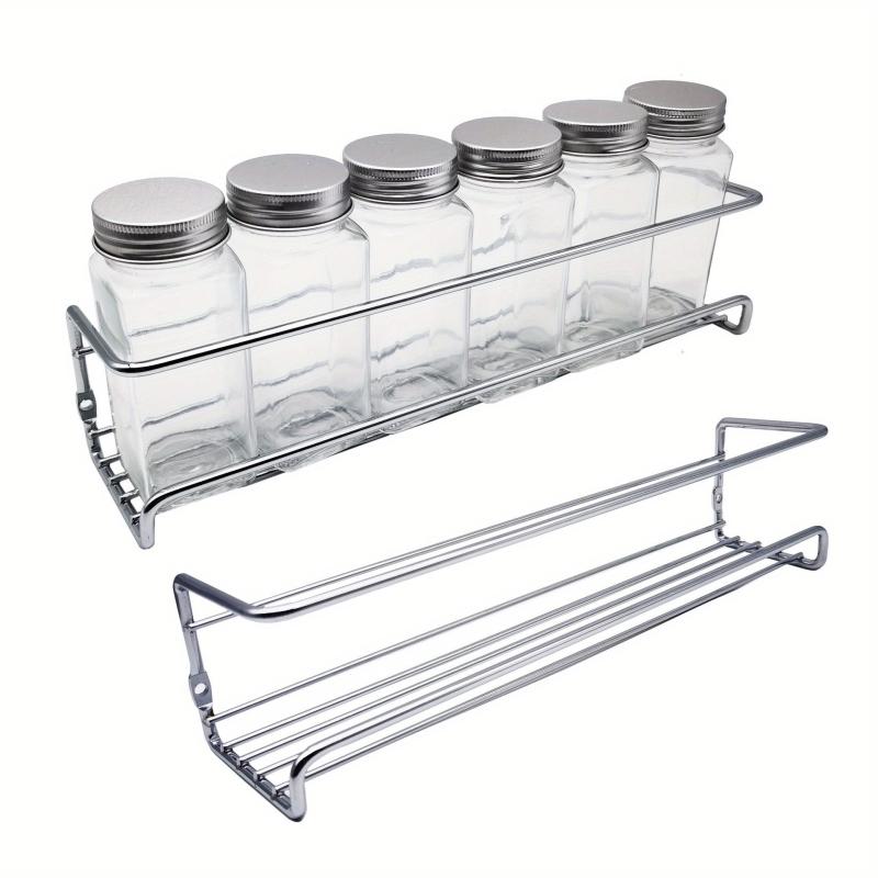 2pcs Metal Spice Rack Wall Storage Household Seasoning Rack