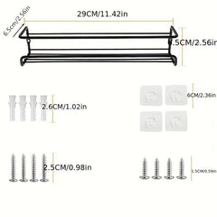 2pcs Metal Spice Rack Wall Storage Household Seasoning Rack