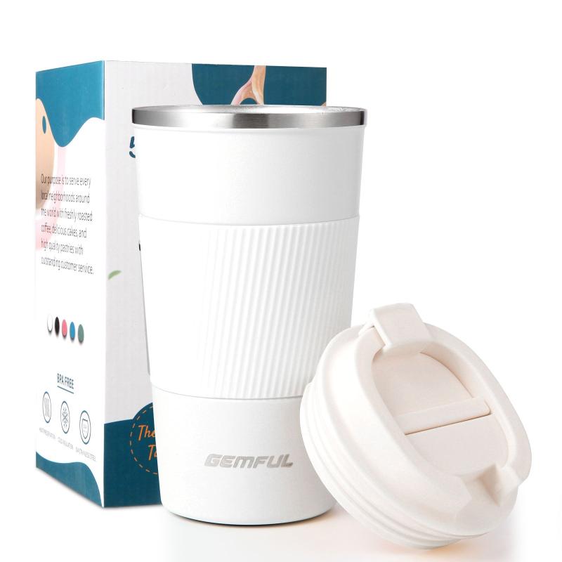 2oz Stainless Steel Vacuum Coffee Flask Travel Mug Hot Cold Beverages