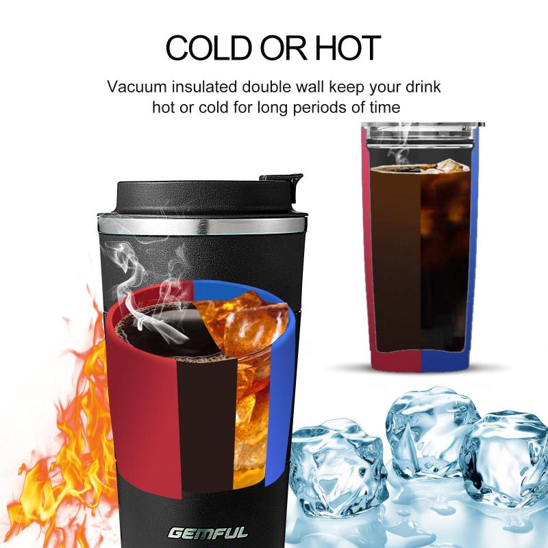2oz Stainless Steel Vacuum Coffee Flask Travel Mug Hot Cold Beverages