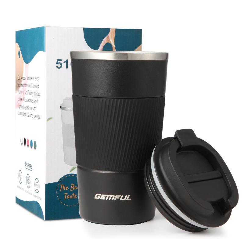 2oz Stainless Steel Vacuum Coffee Flask Travel Mug Hot Cold Beverages