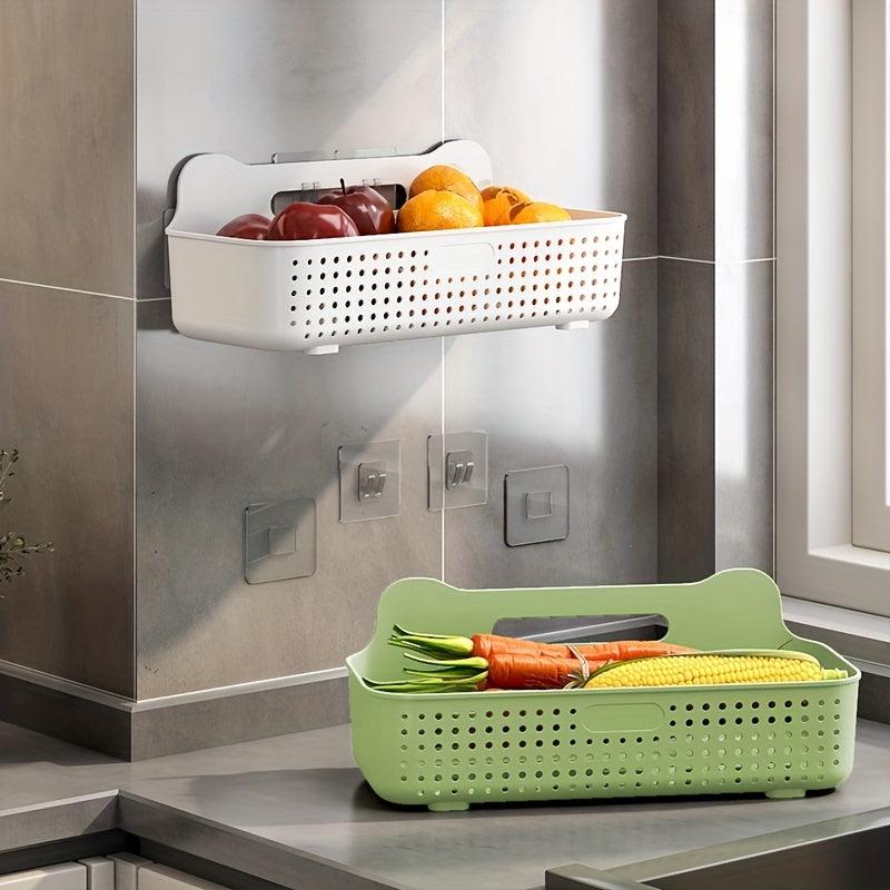 Wall Mounted Hanging Storage Basket for Fruit and Veggies