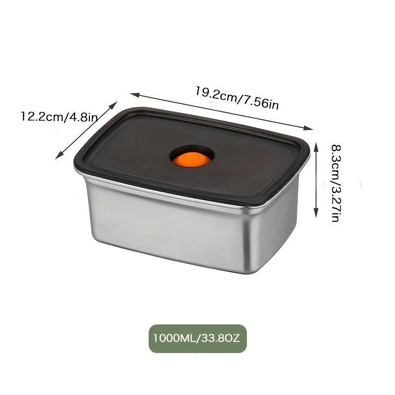 304 Stainless Steel Fresh Keeping Box with Lid Sealed Container for Food Storage