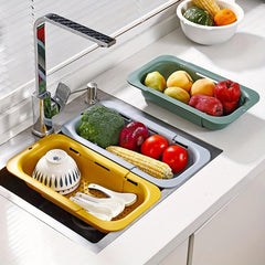 Adjustable Sink Colander for Washing Fruits & Vegetables