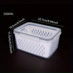3pcs Fruit Storage Containers For Fridge with Colanders