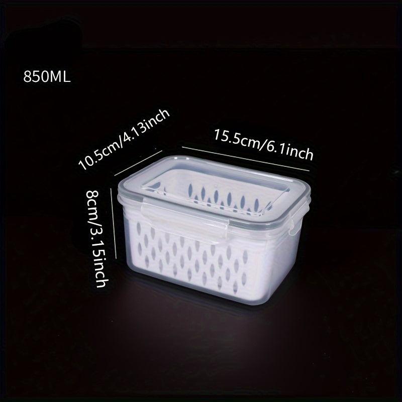 3pcs Fruit Storage Containers For Fridge with Colanders