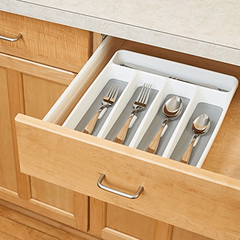 Flatware Organizer Cutlery Tray Large Silverware Tray Soft Grip Lining BPA
