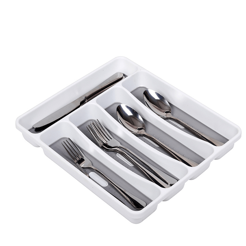 Flatware Organizer Cutlery Tray Large Silverware Tray Soft Grip Lining BPA