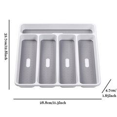 Flatware Organizer Cutlery Tray Large Silverware Tray Soft Grip Lining BPA