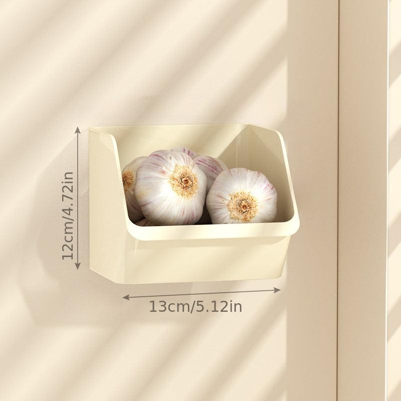Kitchen Wall Mounted Seasoning Storage Rack No Punching Storage Box