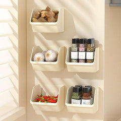 Kitchen Wall Mounted Seasoning Storage Rack No Punching Storage Box