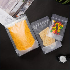 5pcs Self Standing Reusable Food Storage Bag Leakproof Kitchen Organizer