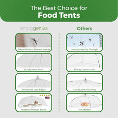 Mesh Food Cover Set Pop Up Tents Reusable Collapsible Nets Camping Picnic Beach