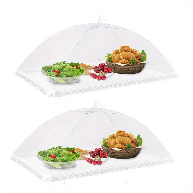 Mesh Food Cover Set Pop Up Tents Reusable Collapsible Nets Camping Picnic Beach