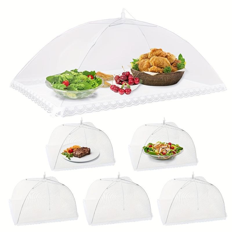 Mesh Food Cover Set Pop Up Tents Reusable Collapsible Nets Camping Picnic Beach