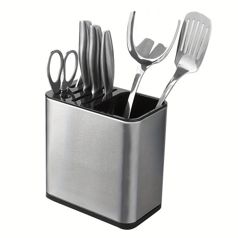 Kitchen Cutlery Organizer Stand with Drain Hole for Spoons Forks