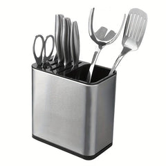 Kitchen Cutlery Organizer Stand with Drain Hole for Spoons Forks