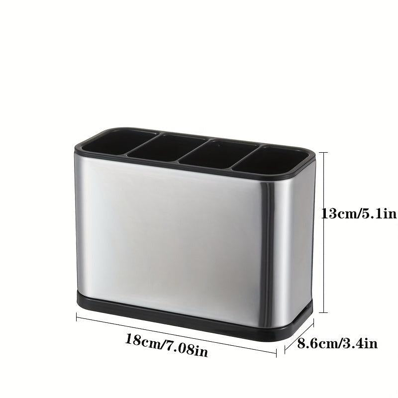 Kitchen Cutlery Organizer Stand with Drain Hole for Spoons Forks