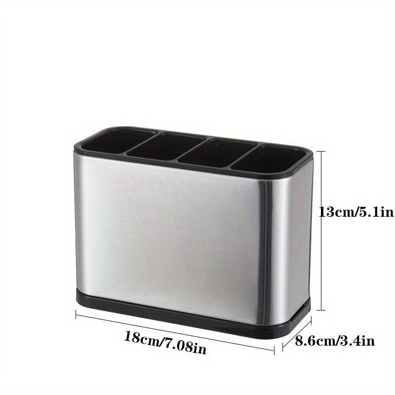 Kitchen Cutlery Organizer Stand with Drain Hole for Spoons Forks