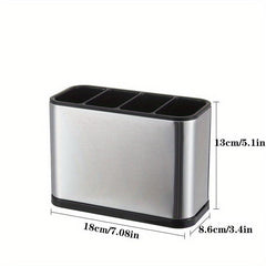 Kitchen Cutlery Organizer Stand with Drain Hole for Spoons Forks