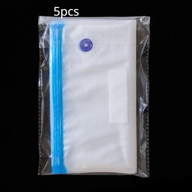10pcs Food Vacuum Compressed Bags with Self-sealing Zippers Household Reusable