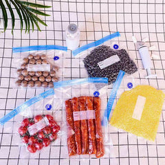 10pcs Food Vacuum Compressed Bags with Self-sealing Zippers Household Reusable