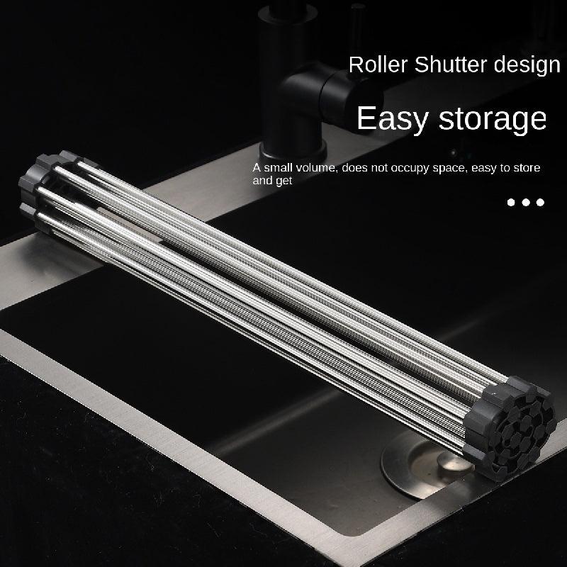 Stainless Steel Drain Rack and Drying Mat Kitchen Organizer