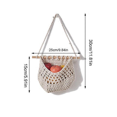 Detachable Hanging Fruit Basket Net Pocket Woven Bag for Kitchen Storage