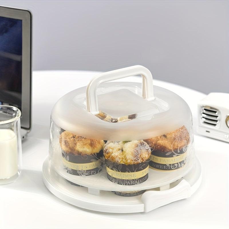 Portable Cake Box with Lid Dust Proof Anti Cross Flavor Cake Preserv
