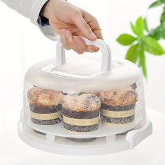 Portable Cake Box with Lid Dust Proof Anti Cross Flavor Cake Preserv