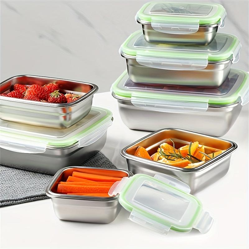 Reusable Stainless Steel Lunch Box Keep Food Fresh & Safe Home Kitchen Supplies