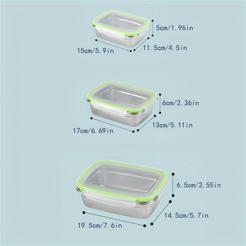 Reusable Stainless Steel Lunch Box Keep Food Fresh & Safe Home Kitchen Supplies