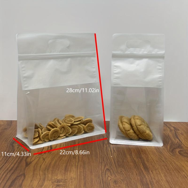 5pcs Transparent Cotton Paper Bag Leakproof Food Storage Bag