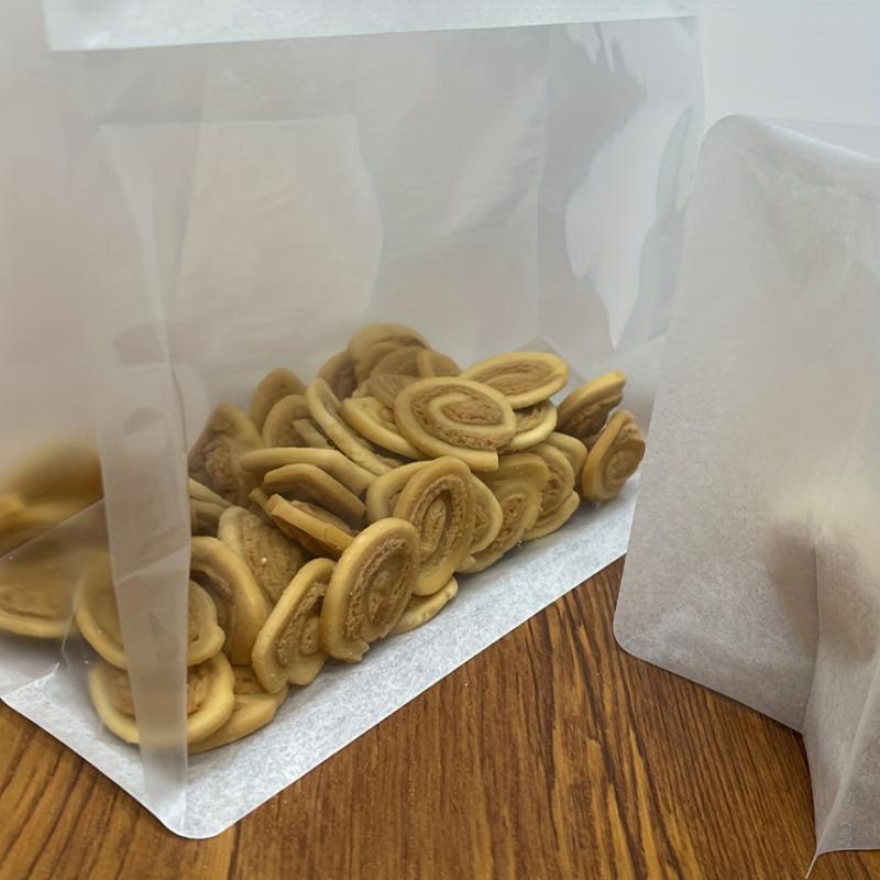 5pcs Transparent Cotton Paper Bag Leakproof Food Storage Bag