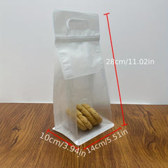 5pcs Transparent Cotton Paper Bag Leakproof Food Storage Bag