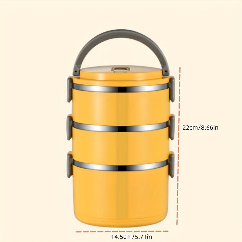 Stainless Steel Insulated Lunch Box with Divided Compartments