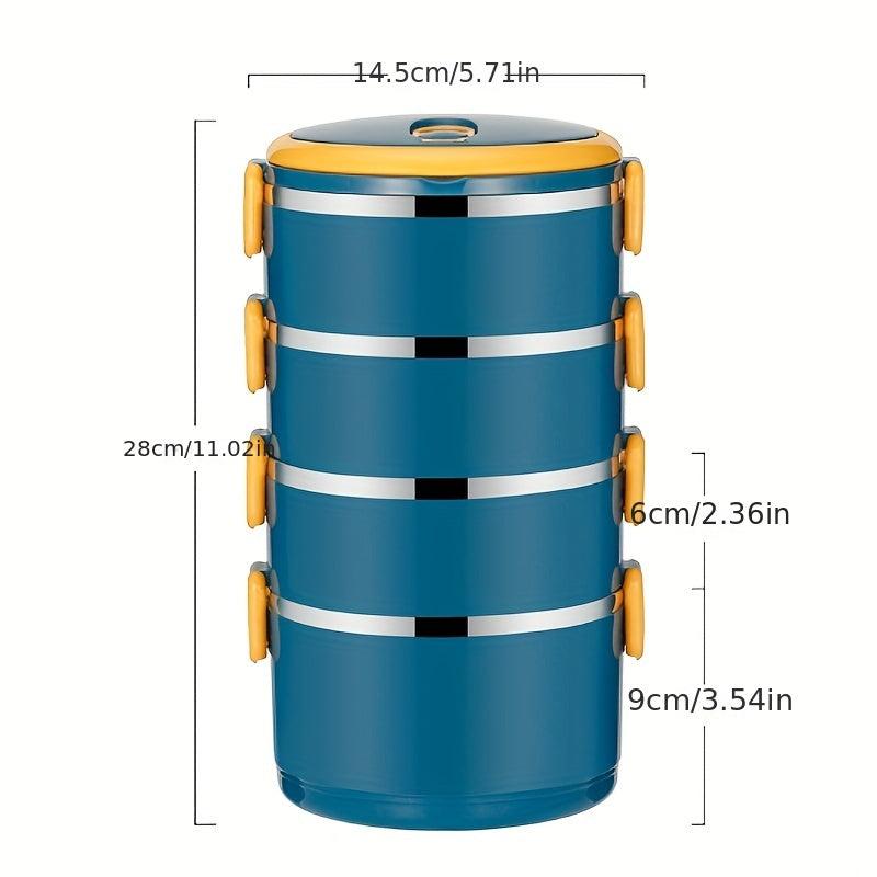 Stainless Steel Insulated Lunch Box with Divided Compartments